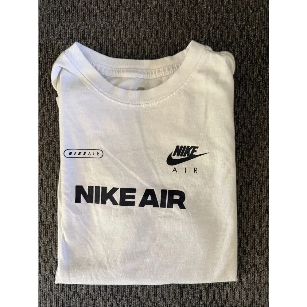Nike White Tee with Black NIKE AIR Logo, youth XL